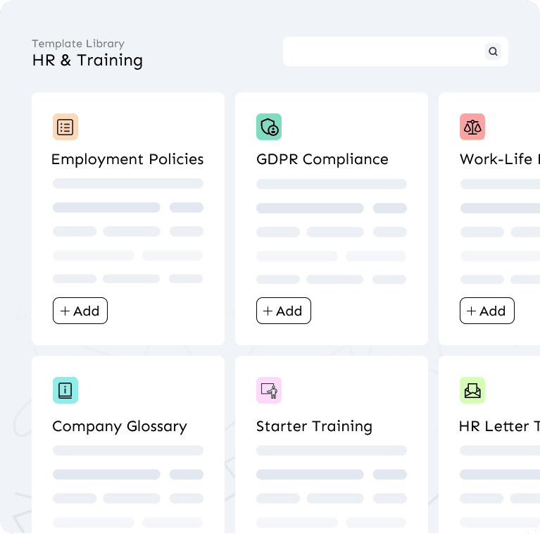 Dozens of industry specific templates